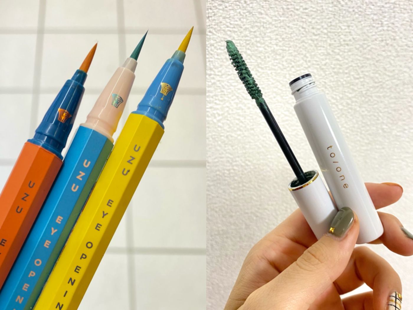 色もののアイライナーやマスカラも要チェック!