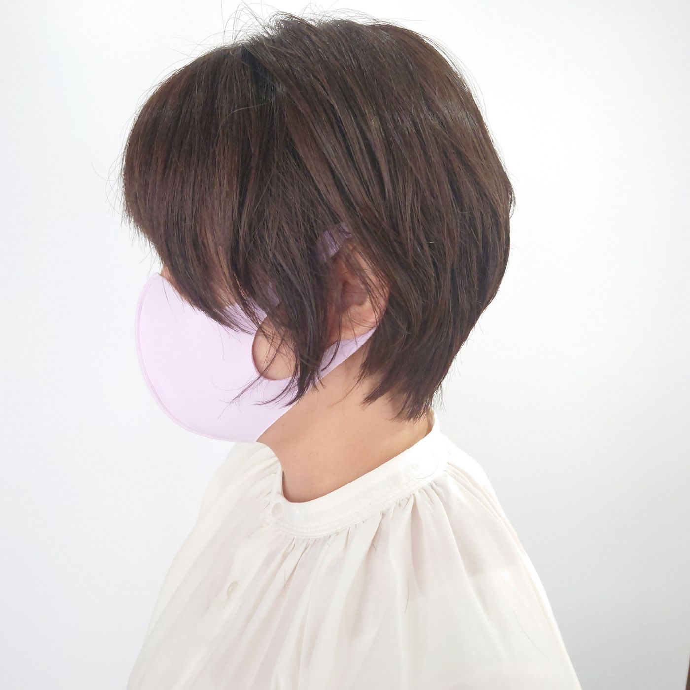 面長さん向け丸みショート