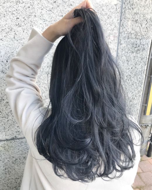 ブルーブラック グラデーション ヘアカタログ 美容室 Nyny 河原町オーパ店 松岡 太子 ヘアサロン 美容院 ニューヨークニューヨーク