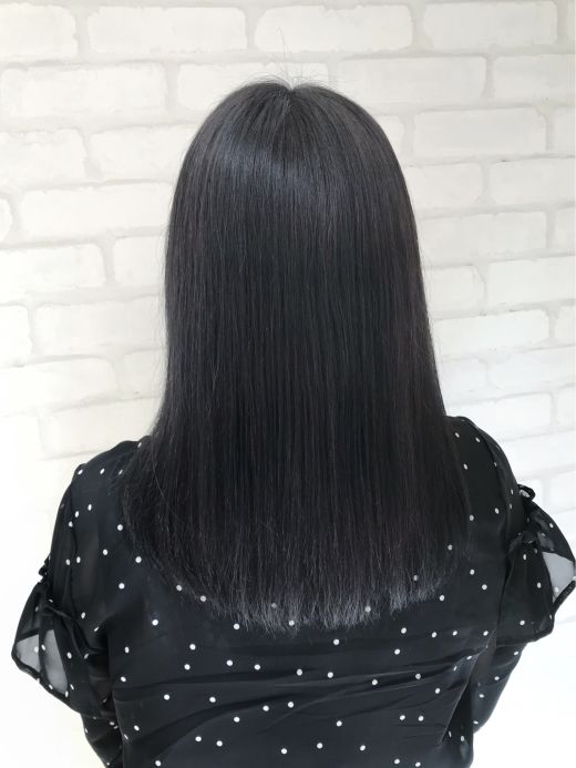 お洒落な黒髪 ブルーブラック ヘアカタログ 美容室 Nyny 新田辺店 高木 麻知子 ヘアサロン 美容院 ニューヨークニューヨーク