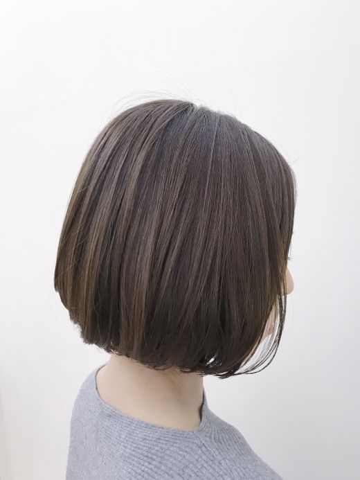 切りっぱなし ショートボブ 前下がり ヘアカタログ 美容室 Nyny 加古川店 岩破 瑞希 ヘアサロン 美容院 ニューヨークニューヨーク