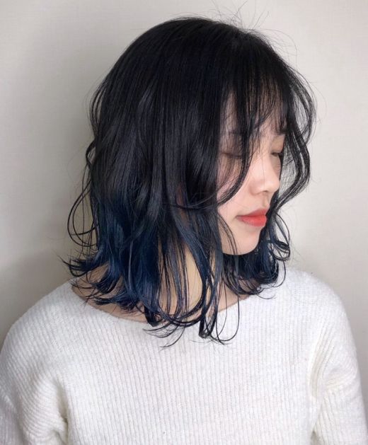 ブルーブラックグラデーション ヘアカタログ 美容室 Nyny 桂店 小川 仁美 ヘアサロン 美容院 ニューヨークニューヨーク