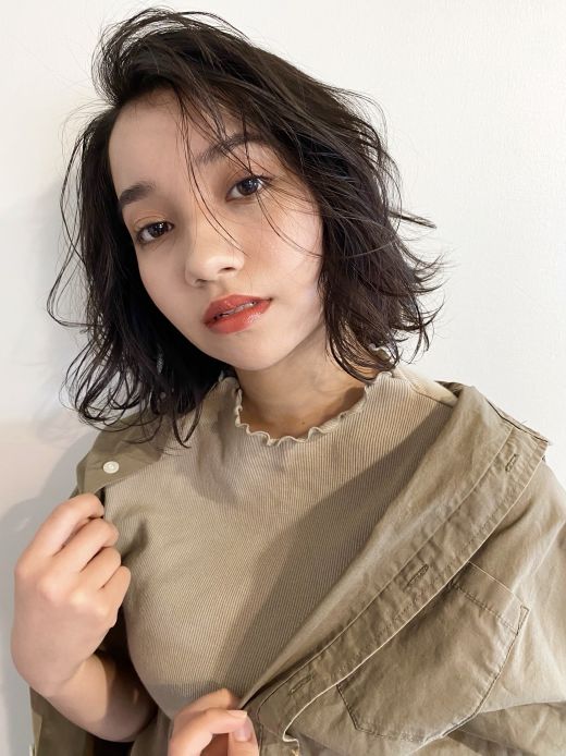 かきあげボブ ヘアカタログ 美容室 Nyny 河原町三条店 平本 亜利沙 ヘアサロン 美容院 ニューヨークニューヨーク