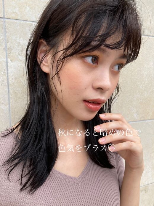 ダークカラーで艶プラス ヘアカタログ 美容室 Nyny Mothers Momoテラス六地蔵店 上原 真央 ヘアサロン 美容院 ニューヨークニューヨーク