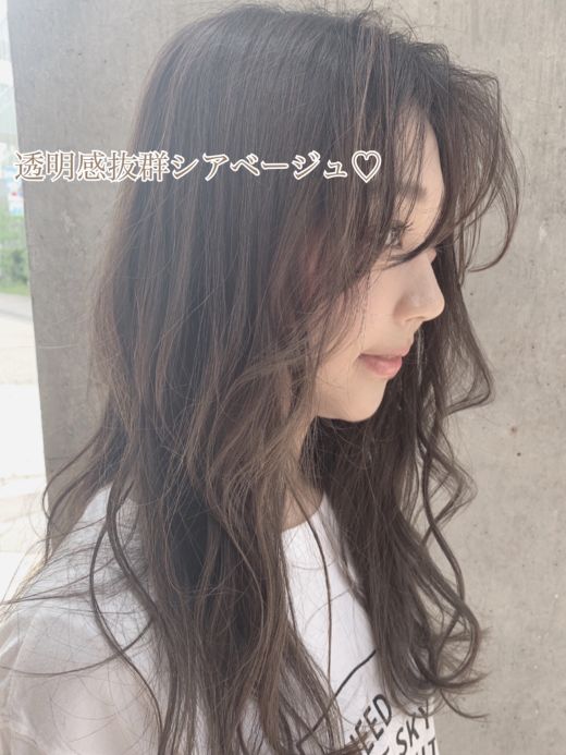 シアーベージュ ヘアカタログ 美容室 Nyny Mothers Momoテラス六地蔵店 上原 真央 ヘアサロン 美容院 ニューヨークニューヨーク