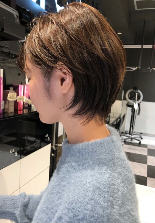 スタイリング簡単 襟足スッキリショートボブ ヘアカタログ 美容室 Nyny イオンスタイル海老江店 﨑田 成人 ヘアサロン 美容院 ニューヨークニューヨーク