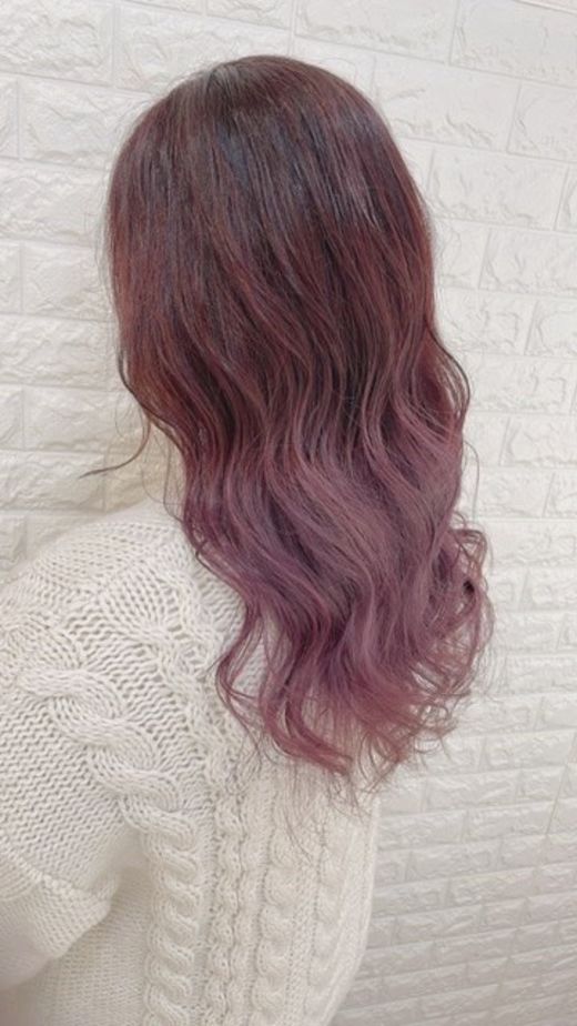 グラデーションカラーピンク ヘアカタログ 美容室 Nyny 新田辺店 福森 みずき ヘアサロン 美容院 ニューヨークニューヨーク