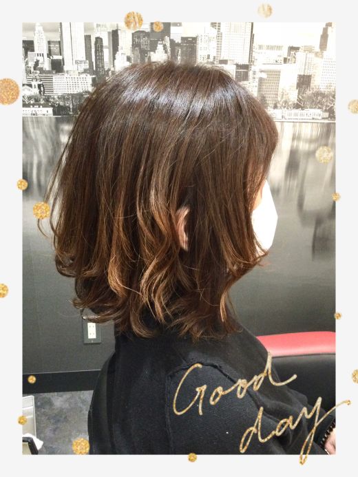 伸ばしかけの髪にはニュアンスパーマ ヘアカタログ 美容室 Nyny 近鉄草津店 山中 直美 ヘアサロン 美容院 ニューヨークニューヨーク