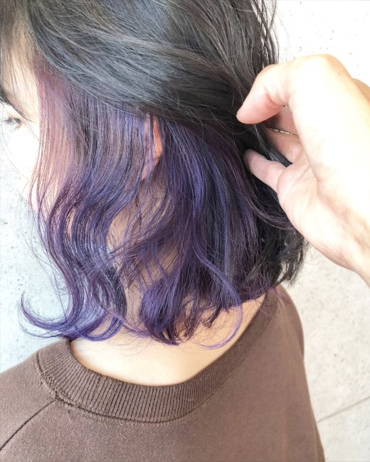 流行カラー インナーカラー パープル ヘアカタログ 美容室 Nyny 松井山手店 打越 裕樹 ヘアサロン 美容院 ニューヨークニューヨーク