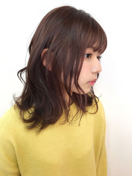 ピンクベージュ こなれミディ ヘアカタログ 美容室 Nyny 姫路広畑店 湯浅 了一 ヘアサロン 美容院 ニューヨークニューヨーク