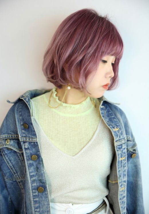 ピンクブロッサムふわふわショートボブ ヘアカタログ 美容室 Nyny 近鉄草津店 枦山 肇 ヘアサロン 美容院 ニューヨークニューヨーク