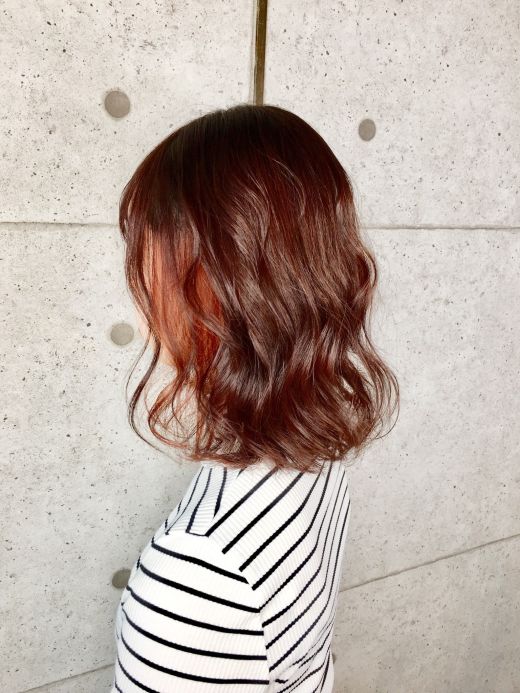 ふんわりミディアム インナーカラー ヘアカタログ 美容室 Nyny 松井山手店 足立 磨咲 ヘアサロン 美容院 ニューヨークニューヨーク