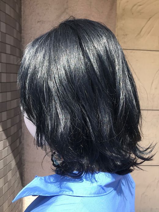 韓国ブルーブラック ヘアカタログ 美容室 Nyny 樟葉店 奥野 洸也 ヘアサロン 美容院 ニューヨークニューヨーク