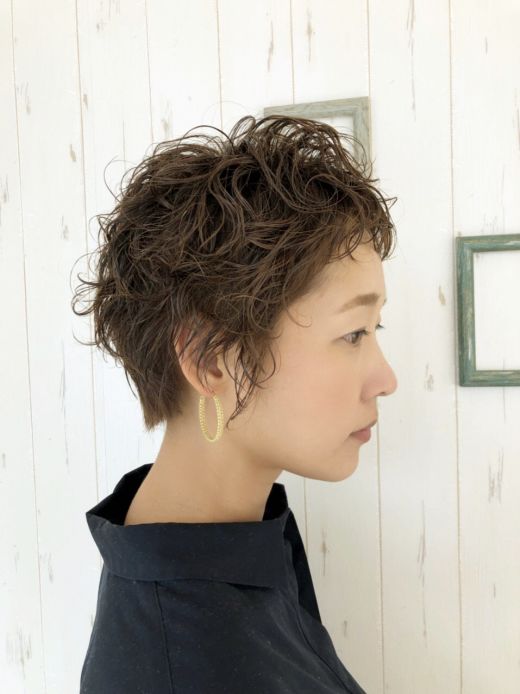 パーマで大人ベリーショート ヘアカタログ 美容室 Nyny Mothers 姫路南店 吉川 弘峯 ヘアサロン 美容院 ニューヨークニューヨーク