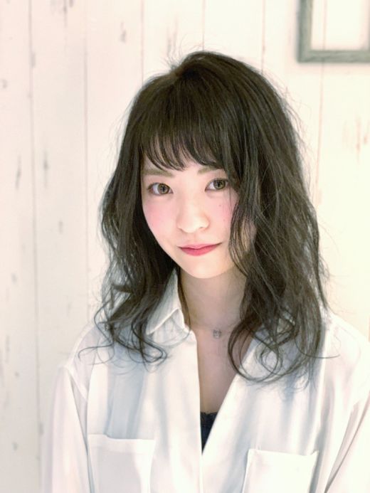 肩下セミロングパーマスタイル ヘアカタログ 美容室 Nyny Mothers 姫路南店 小林 秀樹 ヘアサロン 美容院 ニューヨークニューヨーク