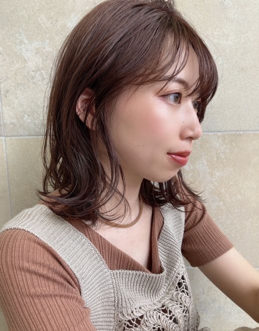 秋にぴったりレイヤーロブスタイル ヘアカタログ 美容室 Nyny 伏見桃山店 田中 あかね ヘアサロン 美容院 ニューヨークニューヨーク