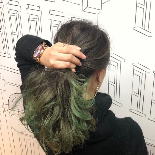グラデーション グリーン ヘアカタログ 美容室 Nyny 梅田茶屋町店 農宮 秀雄 ヘアサロン 美容院 ニューヨークニューヨーク