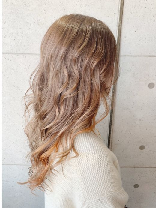 ハイトーンベージュ インナーカラー ヘアカタログ 美容室 Nyny 新田辺店 福森 みずき ヘアサロン 美容院 ニューヨークニューヨーク