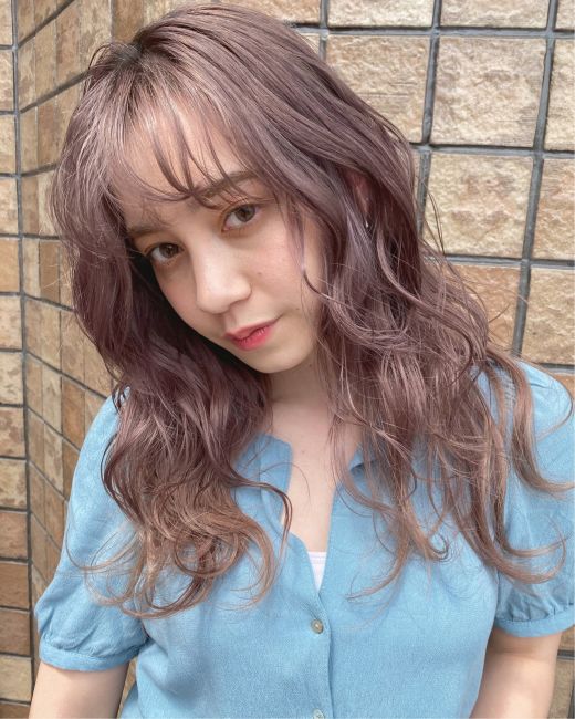 ラベンダー ミルクティーベージュ ヘアカタログ 美容室 Nyny 河原町三条店 吉田 和佳奈 ヘアサロン 美容院 ニューヨークニューヨーク