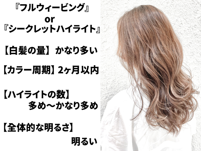 白髪ぼかしハイライト は白髪の量でデザインが変わる コラム 美容室 Nyny Mothers イオンモール四條畷店 千々和 元気 ヘアサロン 美容院 ニューヨークニューヨーク