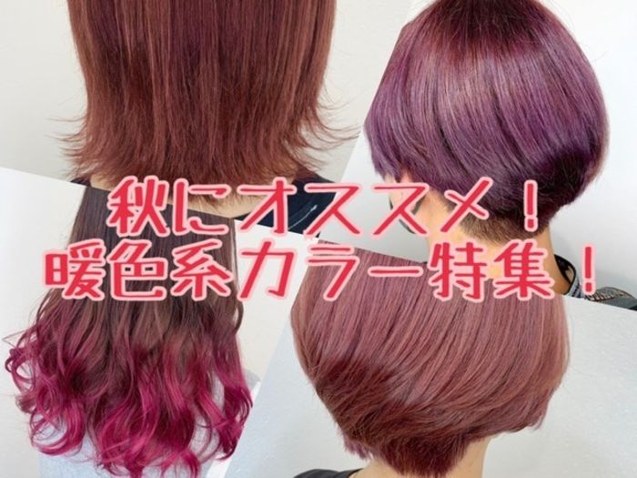 秋にオススメ 暖色系カラー特集 コラム 美容室 Nyny 山科店 中林 由佳 ヘアサロン 美容院 ニューヨークニューヨーク