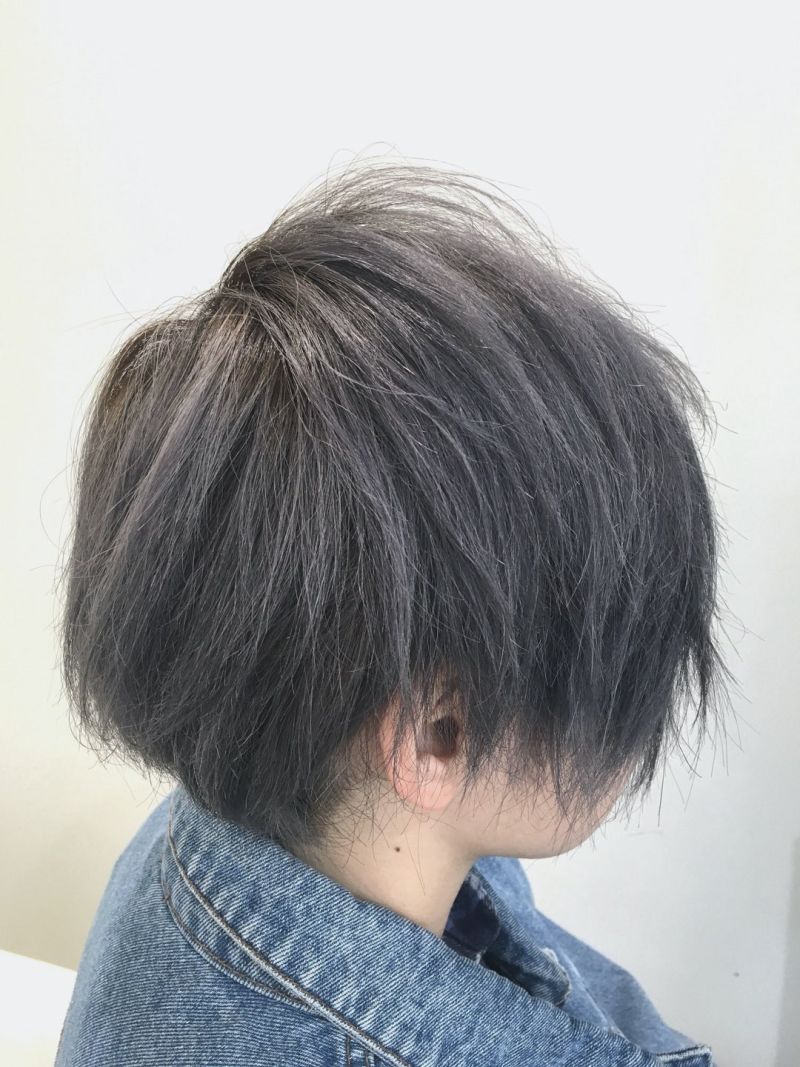 アッシュ ショート ヘアカタログ 美容室 Nyny 寝屋川店 宮田 健吾