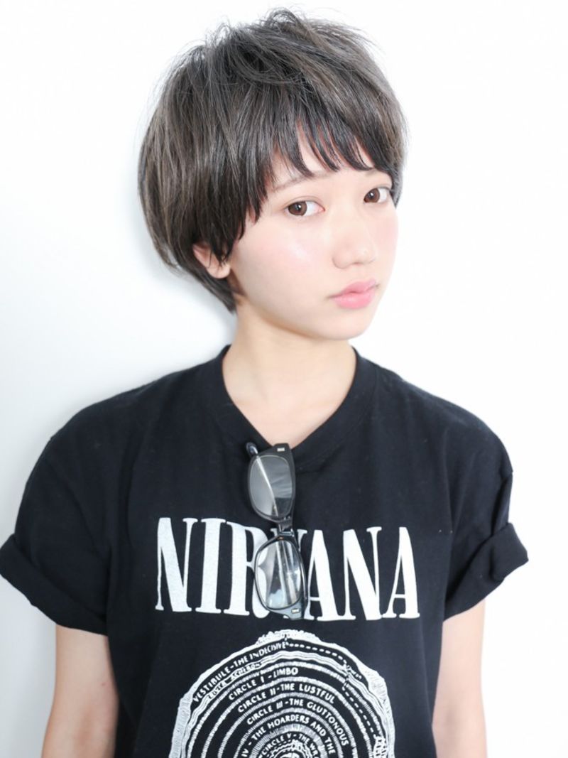 ダークブルージュ マニッシュショート ヘアカタログ 美容室 Nyny