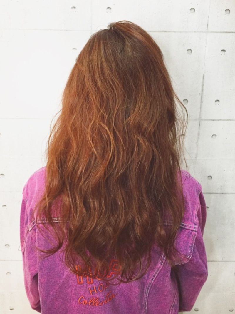 暖色カラー サーモンピンク ヘアカタログ 美容室 Nyny 松井山手店