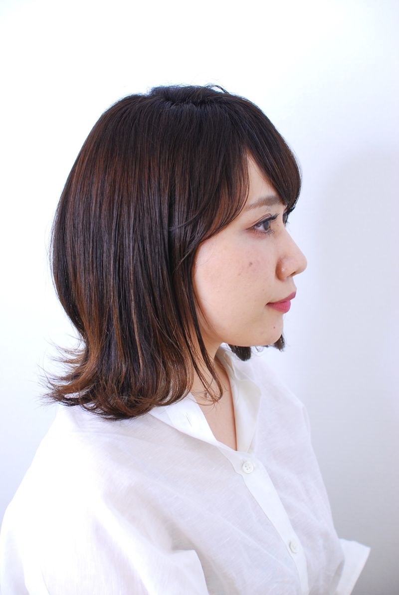 ピンクブラウン そとはねミディアム ヘアカタログ 美容室 Nyny 大久保店 門田 恭弥 ヘアサロン 美容院 ニューヨークニューヨーク