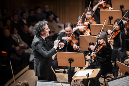 Gustavo Dudamel conducts the Orchestra.