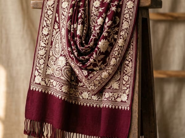 Kashmiri Embroidered Shawl
