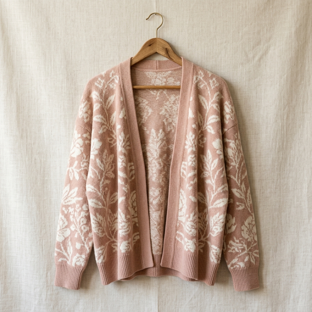 Floral Knit Women Cardigan