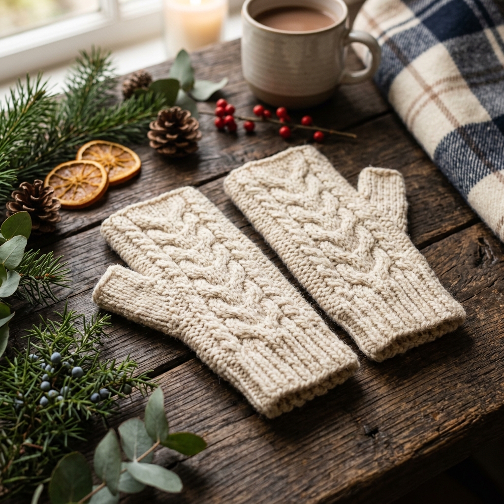 Fingerless Woolen Gloves