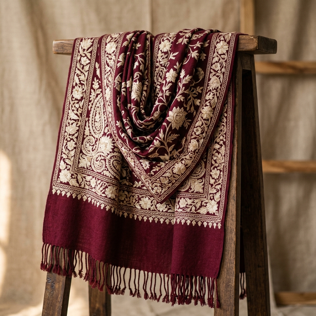 Kashmiri Embroidered Shawl