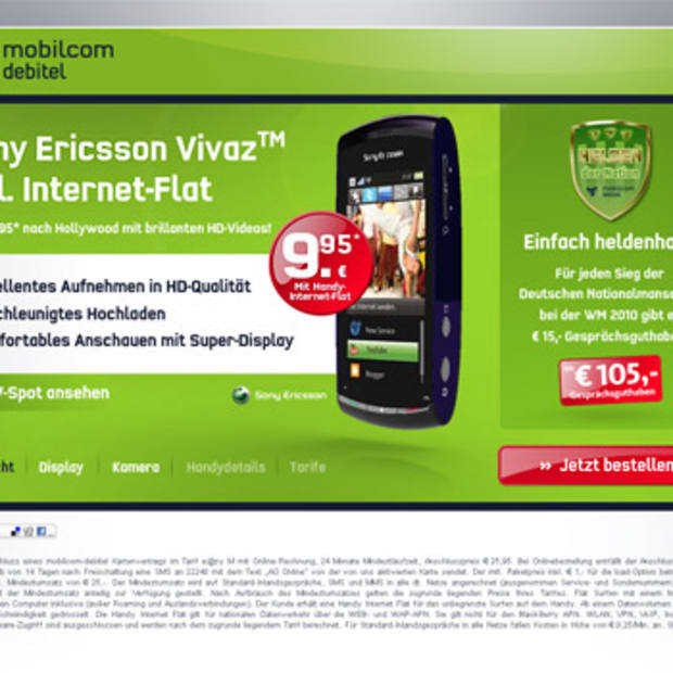 Sony-Ericsson Vivaz™ – Microsite