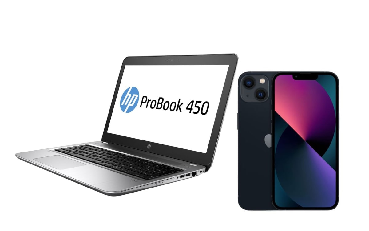 A laptop and a smartphone from our store
