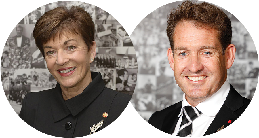 Dame Patsy Reddy and Mark Robinson