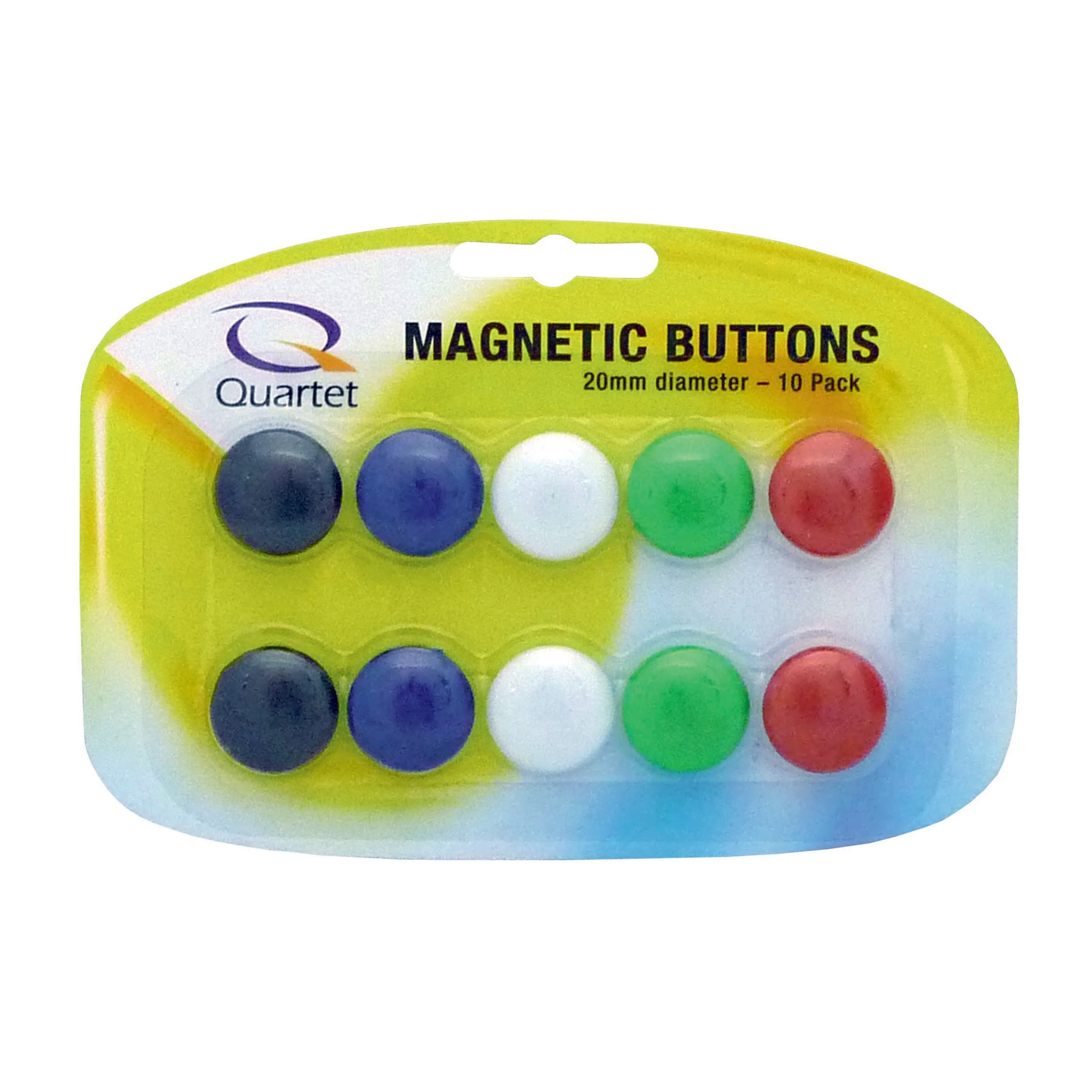Quartet 20mm Magnetic Buttons Assorted Color-Pack of 10 for sale - NZ ...