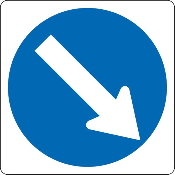 Road Works Signs - RG34 - Keep Right Sign-Single Sided for sale - NZ ...