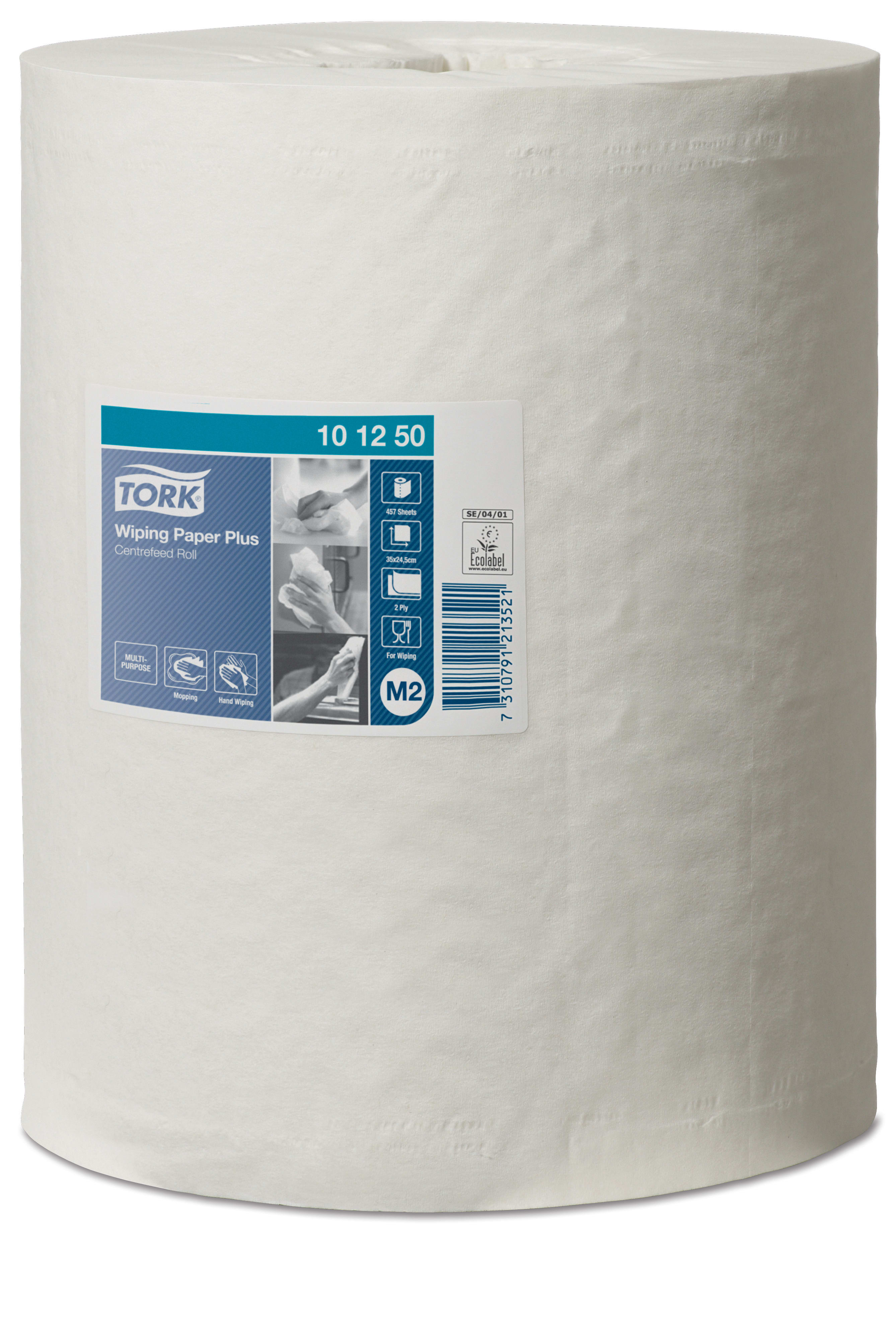 Tork M2 Wiping Paper Plus Centrefeed Roll White-24cm x 160m-6 Rolls ...