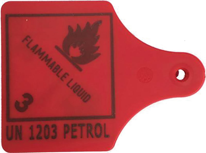 Dangerous Goods Tag | Flammable Liquid 3 Petrol-Double Sided for sale ...
