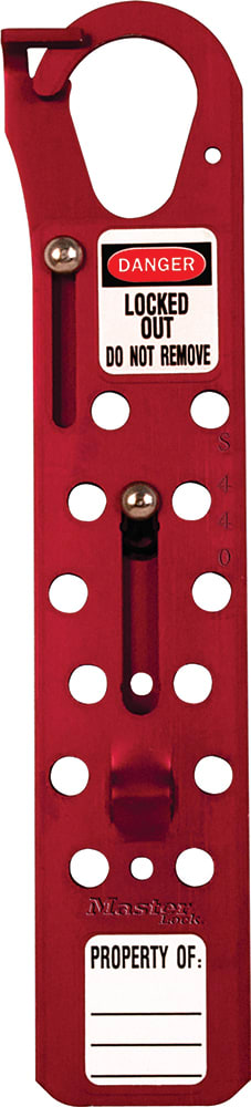 Master Lock S440B Aluminium Lockout Hasp 12 Hole-25mm Jaw Clearance ...