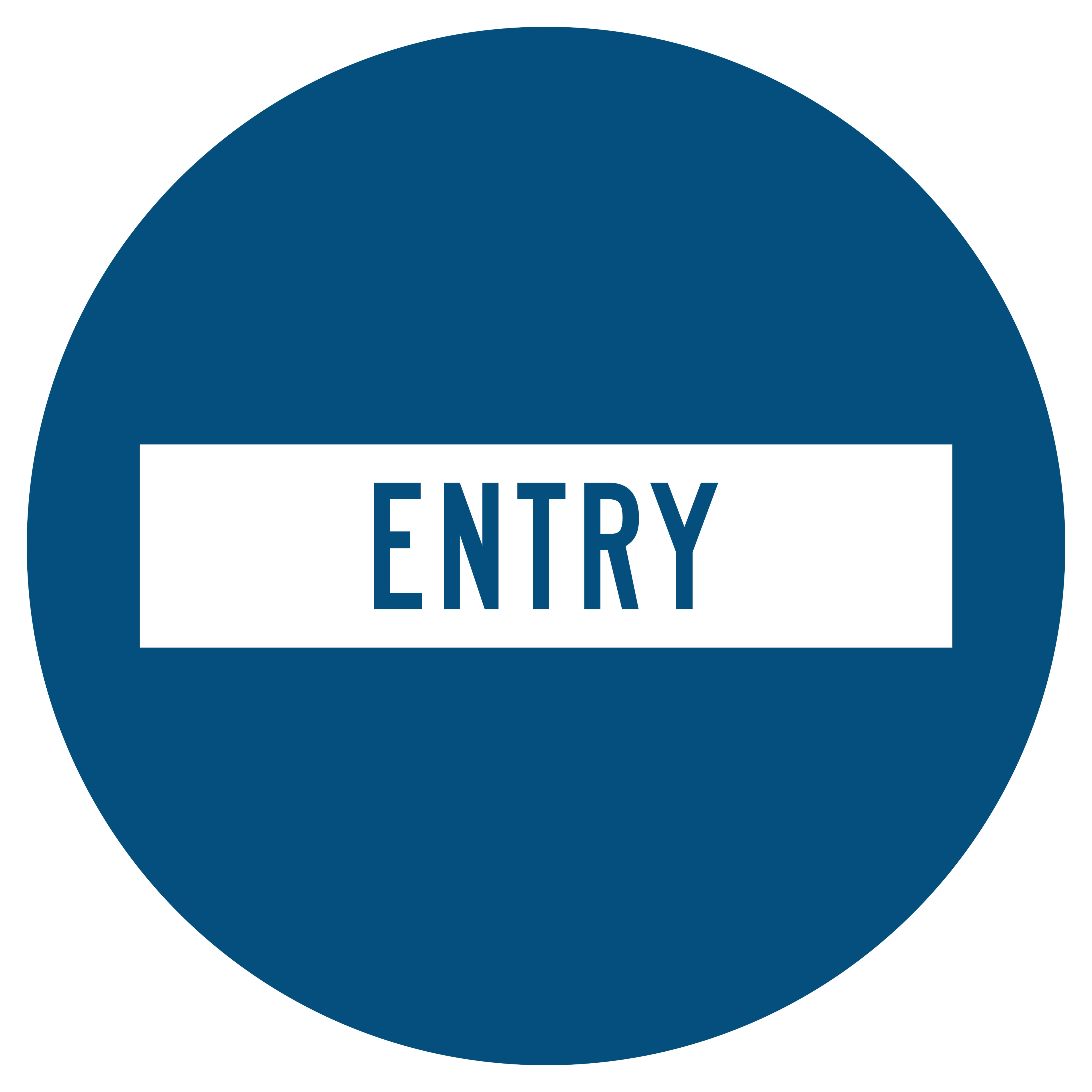 General Info Sign | Entry, Reflective-Diameter 600mm-Single Sided for ...
