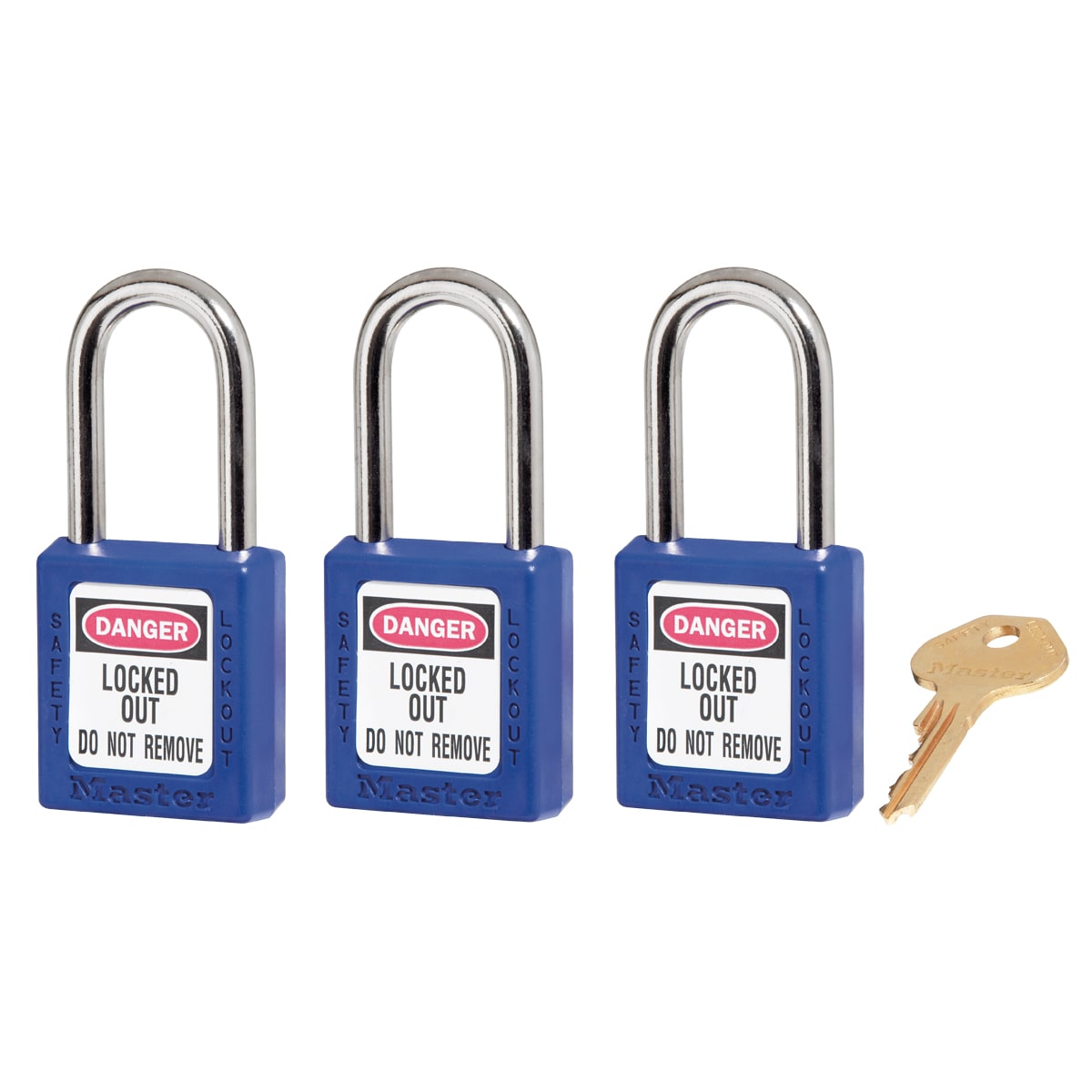 Master Lock 0410 Zenex Safety Lockout Padlock-KEYED ALIKE, 38mm-3-Pack ...