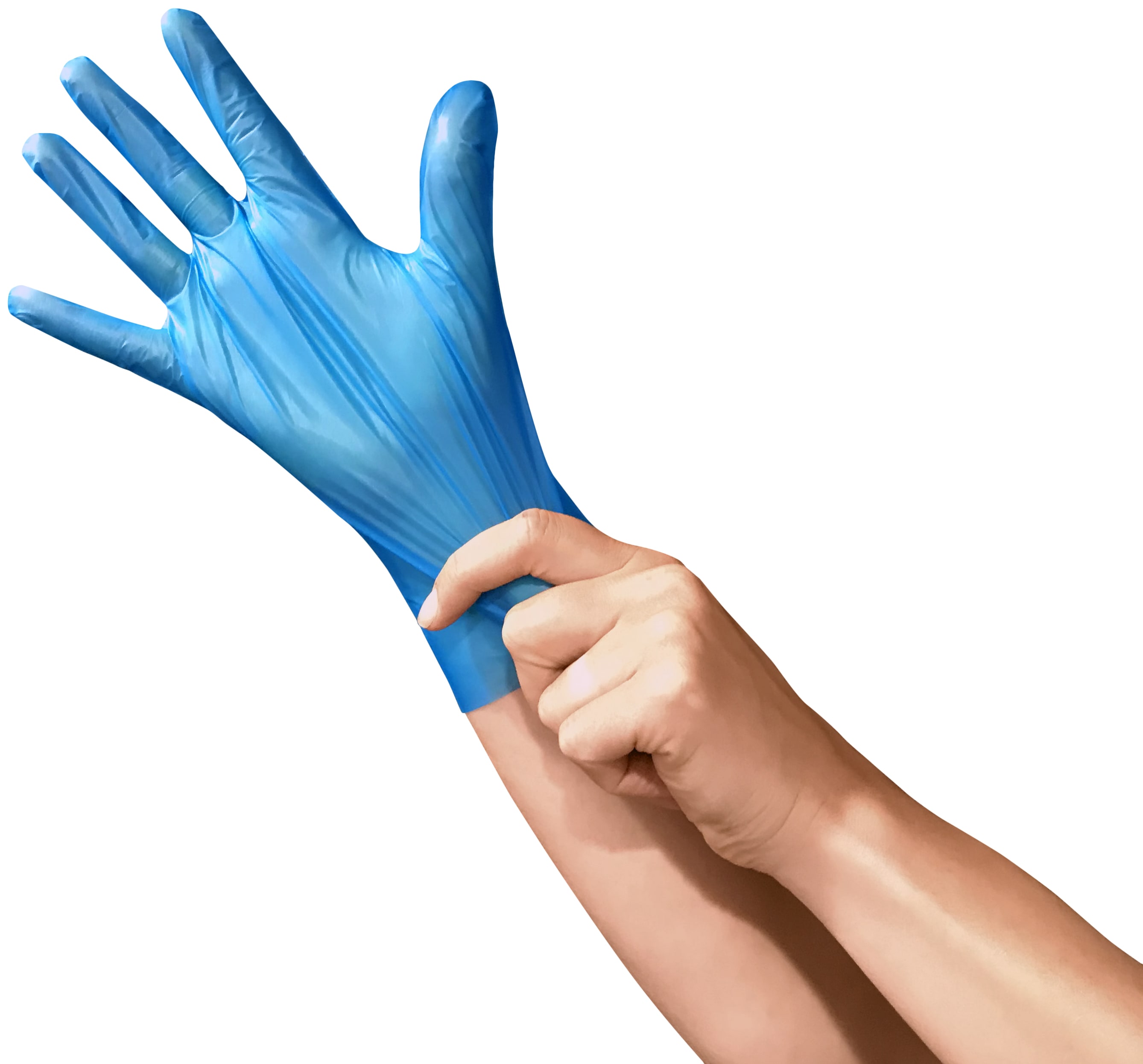 Eagle STRETCHPoly Gloves Powder Free Blue-Large-Pack of 200 for