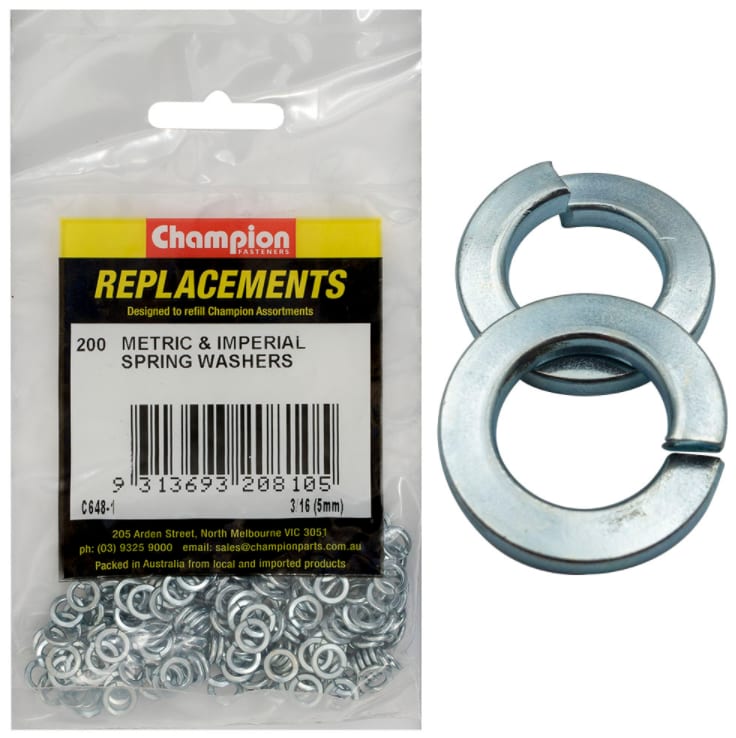 3/16 5MM Metric & Imperial Spring Washers-200PK (Packet) for sale | NZ ...