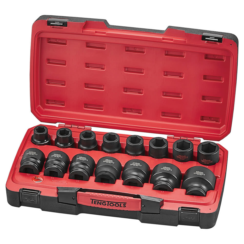 Teng Regular Metric Impact Socket Set-3/4