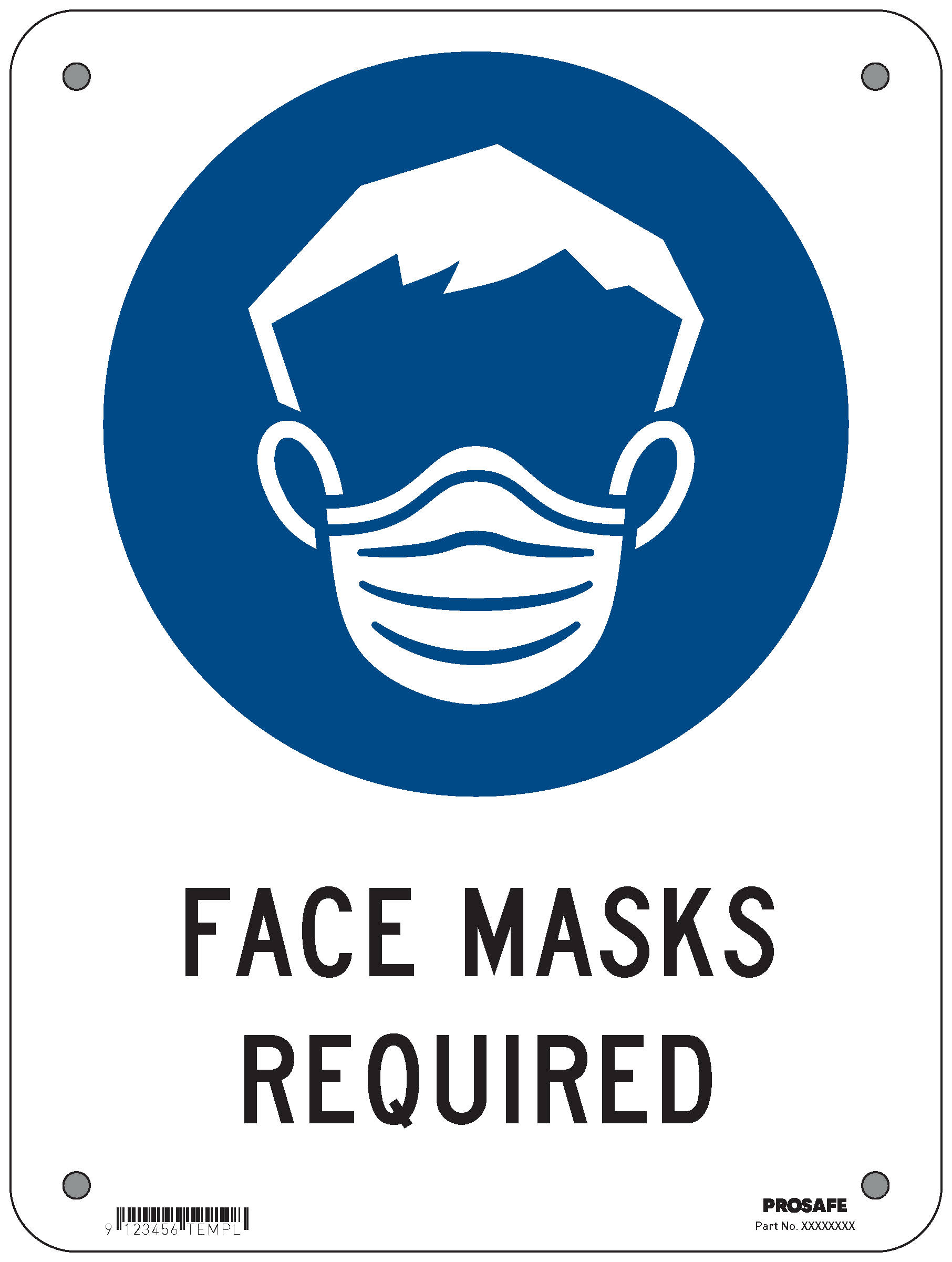 NOTICE SIGN | FACE MASKS REQUIRED (Each) for sale - NZ Safety ...