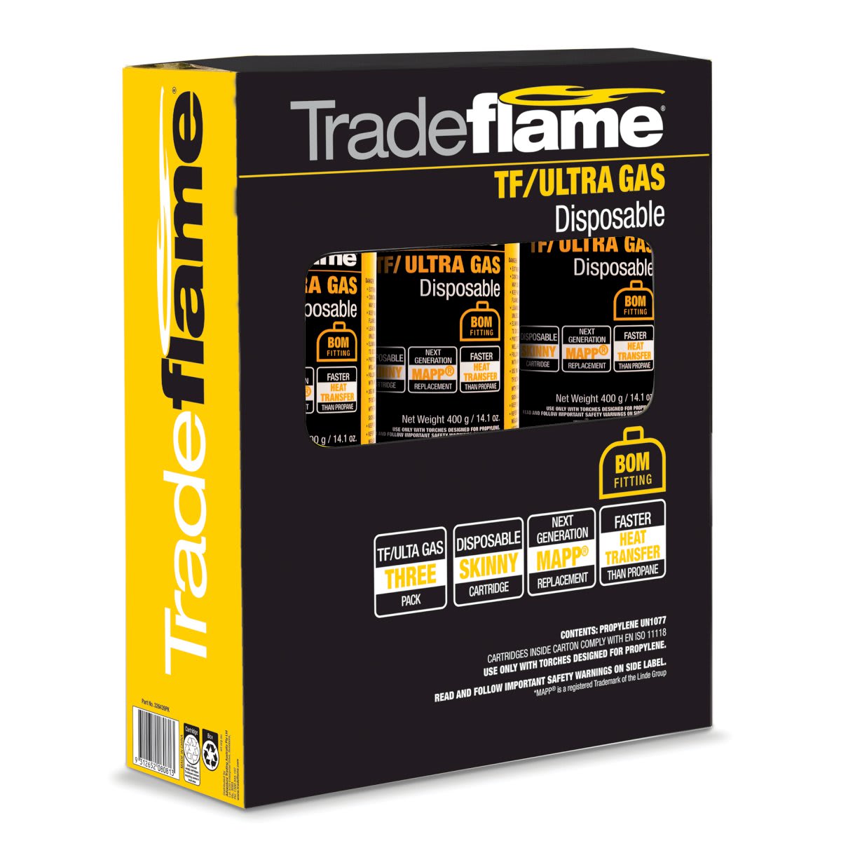 Tradeflame Ultra Gas Cartridge-400 Grams-Pack of 3 (Each) for sale | NZ ...