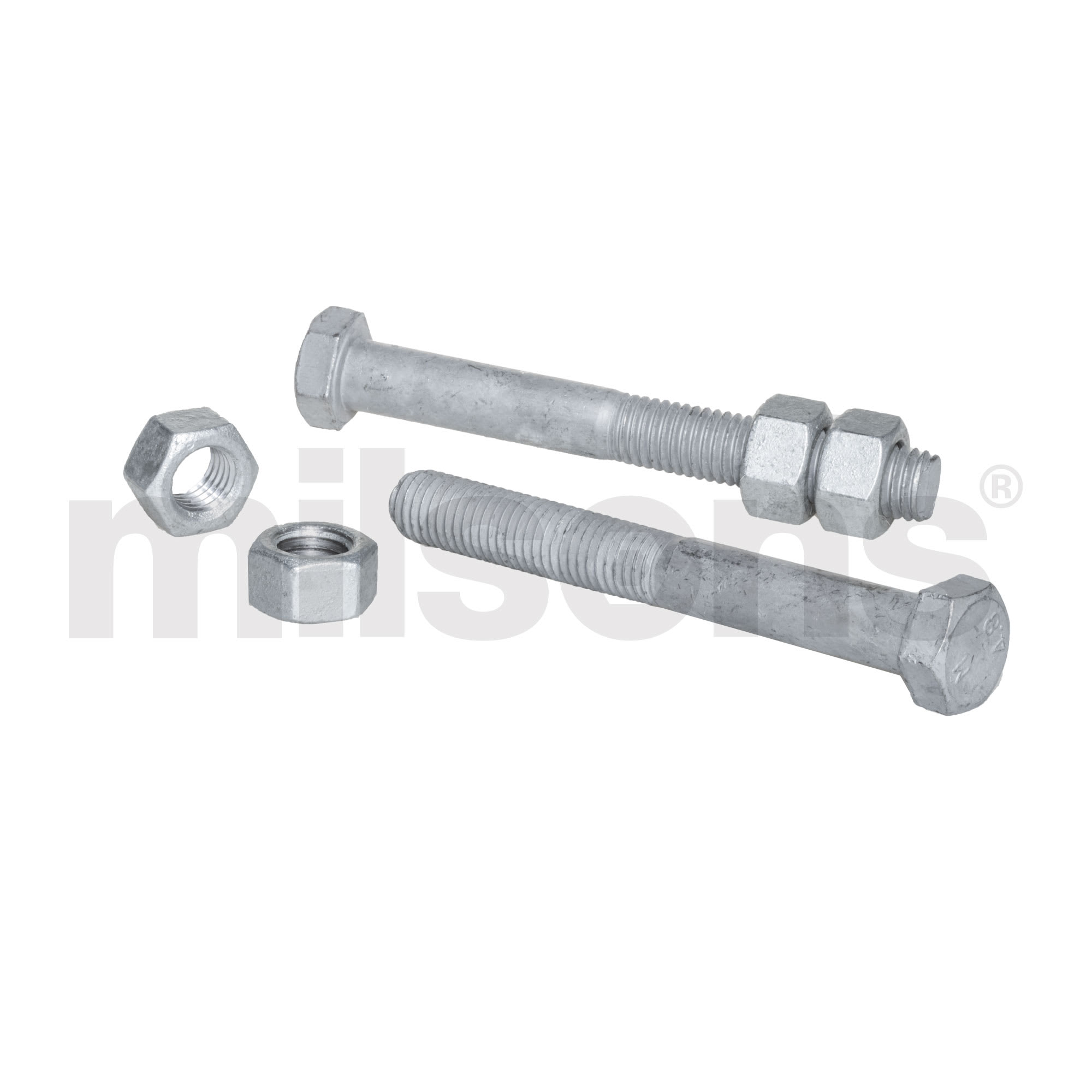 M16 x 375 Galvanised MS Half Thread Bolt & Nut-40 Pack for sale - NZ ...